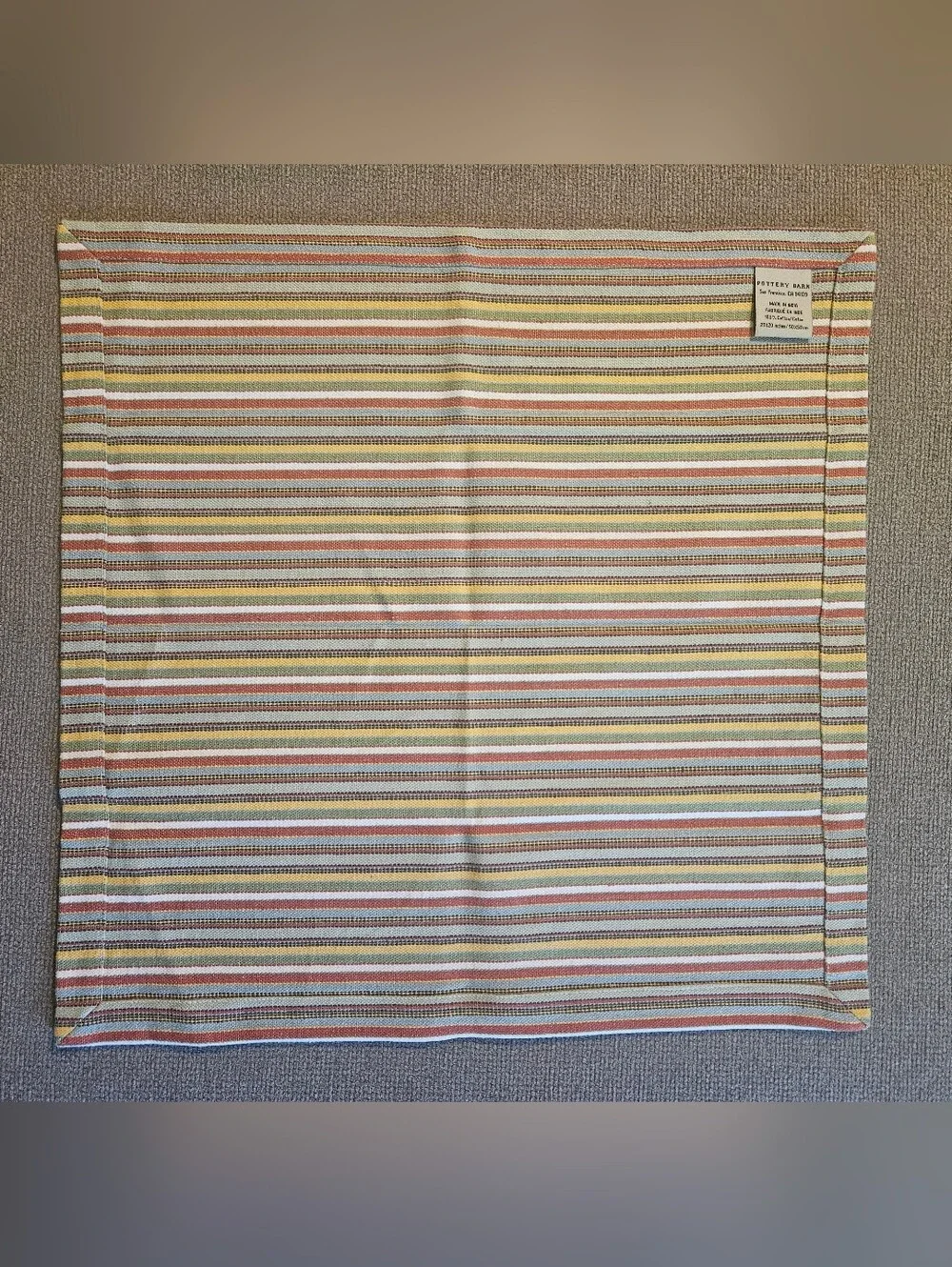 Set Of 4 Pottery Barn Striped Cloth Napkins